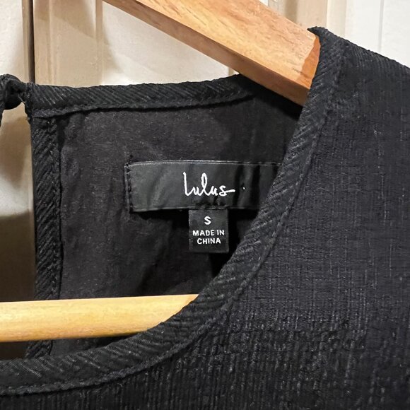 Small Lulus Favorite Day Black Puff Sleeve Tiered Mini Dress - Picture 7 of 11